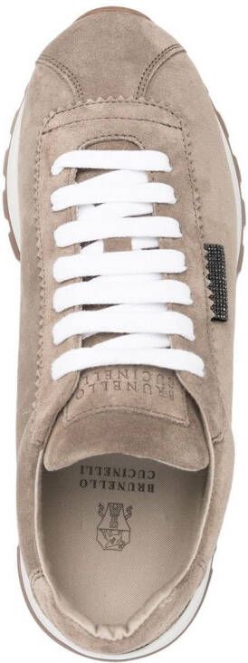 Brunello Cucinelli bead-detailing low-top sneakers Neutrals