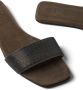 Brunello Cucinelli beaded suede slides Grey - Thumbnail 3