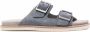 Brunello Cucinelli buckle-fastening suede slides Grey - Thumbnail 2