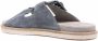 Brunello Cucinelli buckle-fastening suede slides Grey - Thumbnail 3