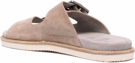 Brunello Cucinelli buckled suede sandals Neutrals