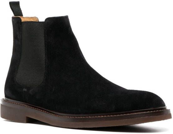 Brunello Cucinelli elasticated-panel chelsea leather boots Black