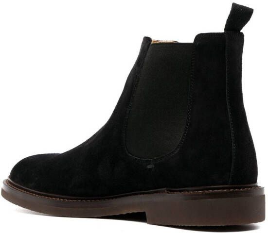Brunello Cucinelli elasticated-panel chelsea leather boots Black