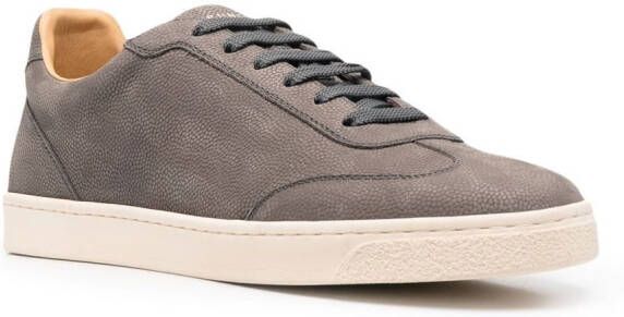 Brunello Cucinelli grained low-top sneakers Grey