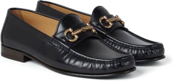 Brunello Cucinelli horsebit leather loafers Black