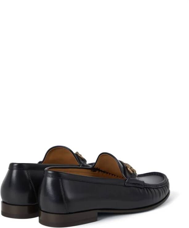 Brunello Cucinelli horsebit leather loafers Black