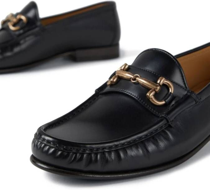 Brunello Cucinelli horsebit leather loafers Black