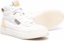 Brunello Cucinelli Kids embellished leather high-top sneakers White - Thumbnail 2
