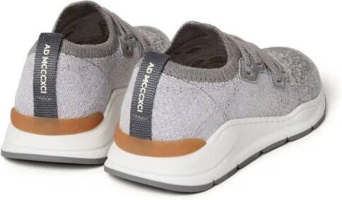 Brunello Cucinelli Kids lace-up fabric sneakers Grey