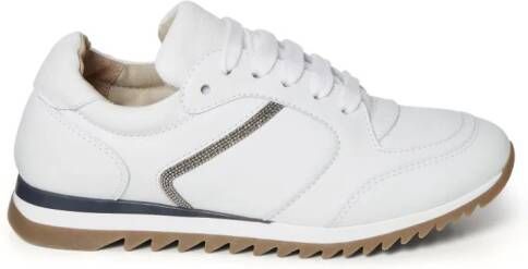Brunello Cucinelli Kids lace-up leather sneakers White