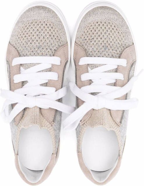 Brunello Cucinelli Kids low-top lace-up sneakers Neutrals