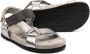 Brunello Cucinelli Kids metallic-effect touch-strap sandals Grey - Thumbnail 2