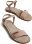 Brunello Cucinelli Kids Monili-embellished leather sandals Pink - Thumbnail 4