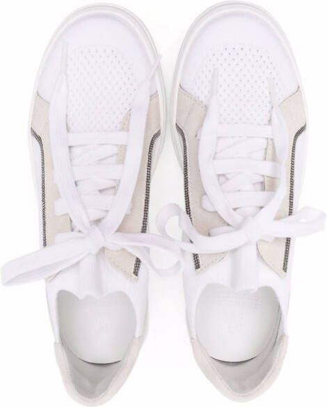 Brunello Cucinelli Kids panelled low-top sneakers White