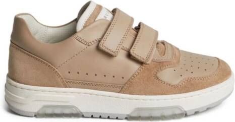 Brunello Cucinelli Kids panelled touch-strap sneakers Brown