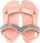 Brunello Cucinelli Kids silver-studded touch-strap sandals Pink - Thumbnail 3