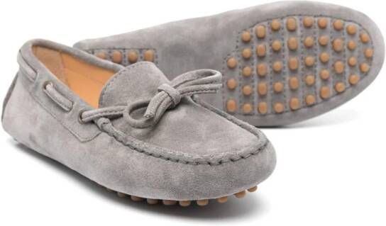 Brunello Cucinelli Kids suede deck shoes Grey