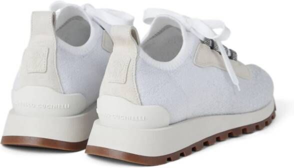 Brunello Cucinelli knitted low-top sneakers White