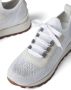 Brunello Cucinelli knitted low-top sneakers White - Thumbnail 4
