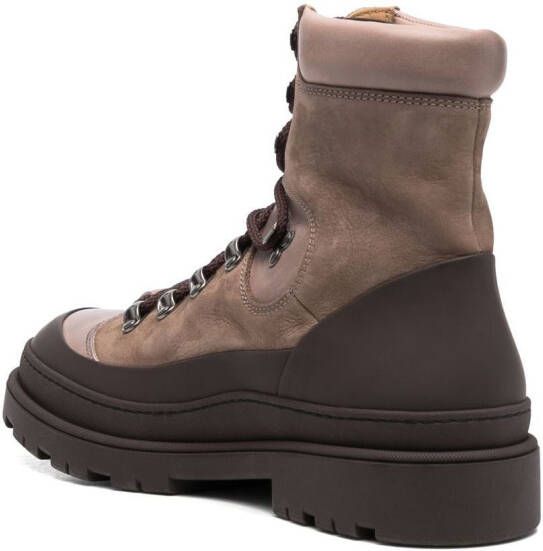 Brunello Cucinelli lace-up ankle boots Brown