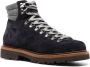 Brunello Cucinelli lace-up leather hiking boots Blue - Thumbnail 2