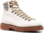 Brunello Cucinelli lace-up leather hiking boots White - Thumbnail 2