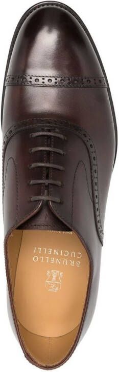 Brunello Cucinelli lace-up leather shoes Brown