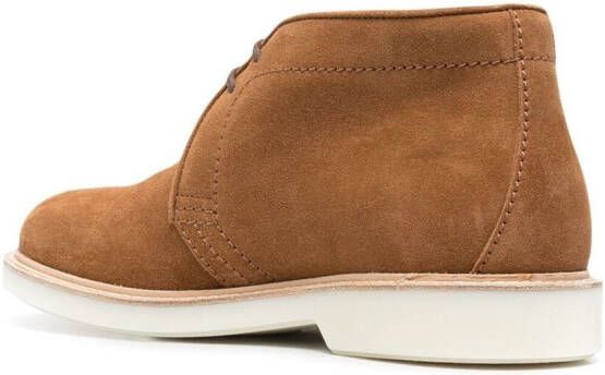 Brunello Cucinelli lace-up suede boots Neutrals