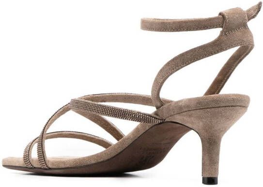 Brunello Cucinelli low-heel strap sandals Brown