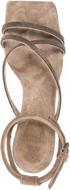 Brunello Cucinelli low-heel strap sandals Brown