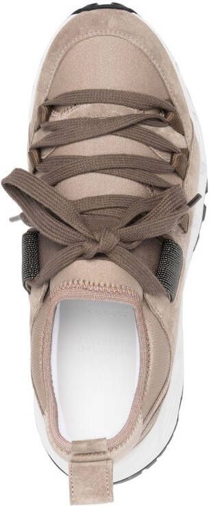 Brunello Cucinelli low-top lace-up sneakers Brown