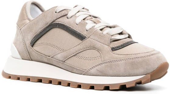 Brunello Cucinelli low-top leather sneakers Neutrals