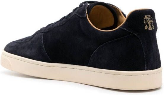 Brunello Cucinelli low-top suede sneakers Blue