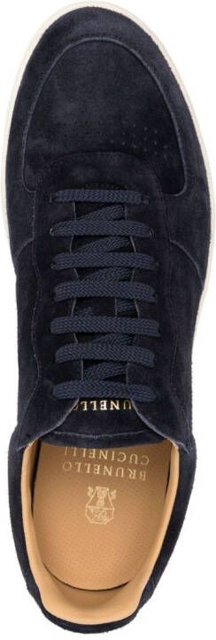 Brunello Cucinelli low-top suede sneakers Blue