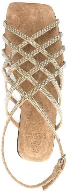 Brunello Cucinelli metallic gladiator sandals Brown