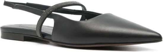 Brunello Cucinelli Monili-chain ballerina shoes Black