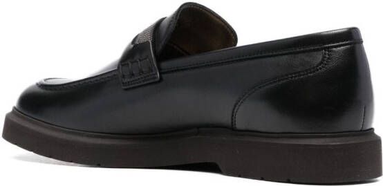 Brunello Cucinelli Monili chain-embellished loafers Black