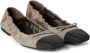 Brunello Cucinelli Monili-toe leather ballerina shoes Brown - Thumbnail 2