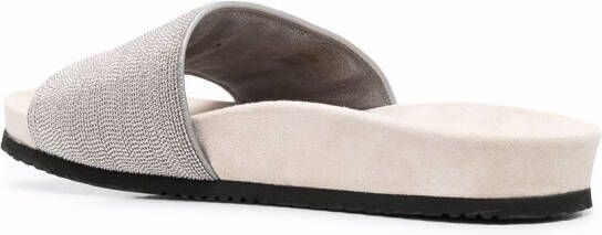 Brunello Cucinelli open-toe slip-on sandals Neutrals