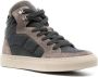 Brunello Cucinelli panelled high-top sneakers Grey - Thumbnail 2