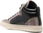 Brunello Cucinelli panelled high-top sneakers Grey - Thumbnail 3