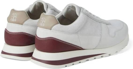 Brunello Cucinelli panelled leather sneakers White
