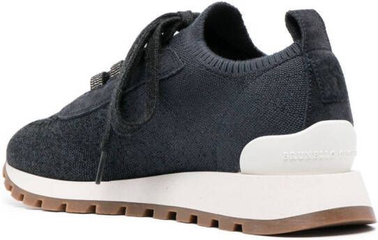 Brunello Cucinelli panelled low-top sneakers Blue