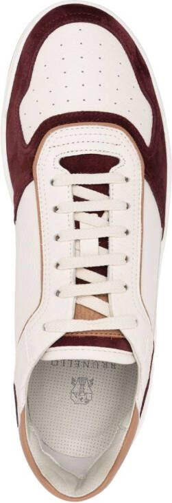 Brunello Cucinelli panelled low-top sneakers Neutrals