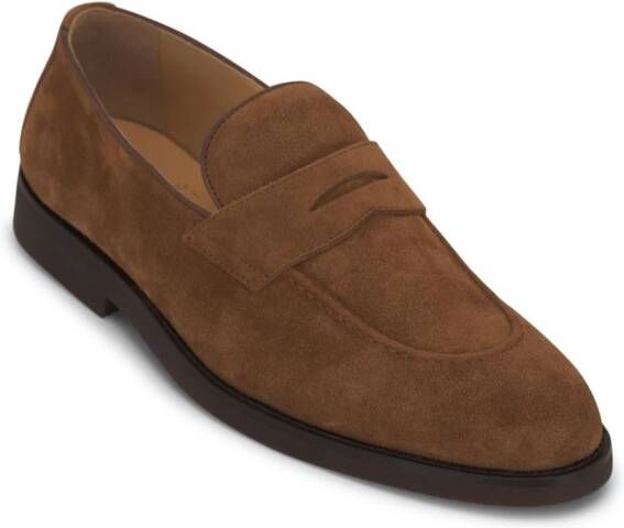 Brunello Cucinelli penny-slot suede loafers Brown