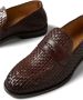 Brunello Cucinelli penny-slot woven leather loafers Brown - Thumbnail 4