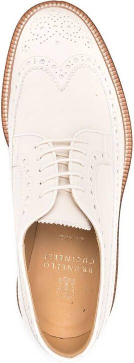 Brunello Cucinelli perforated Derby shoes Neutrals