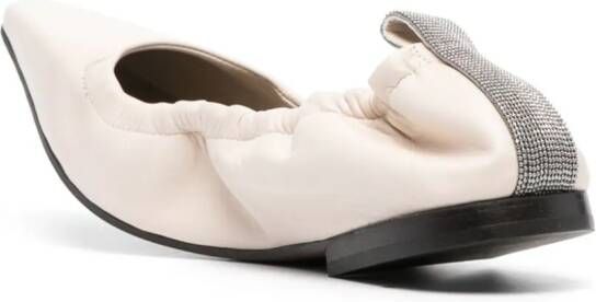 Brunello Cucinelli pointed-toe ballerina shoes Neutrals
