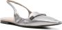 Brunello Cucinelli pointed-toe slingback ballerina shoes Silver - Thumbnail 2