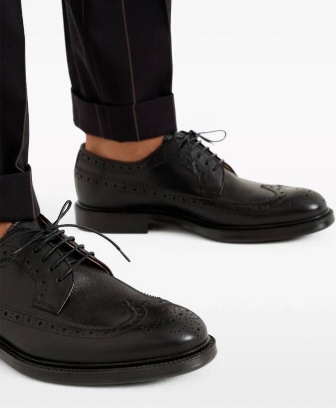 Brunello Cucinelli Mens Lace Up Shoes In Black